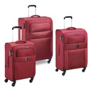 Set de Maletas Delsey CUZCO 55cm, 68cm y 78cm Color Rojo