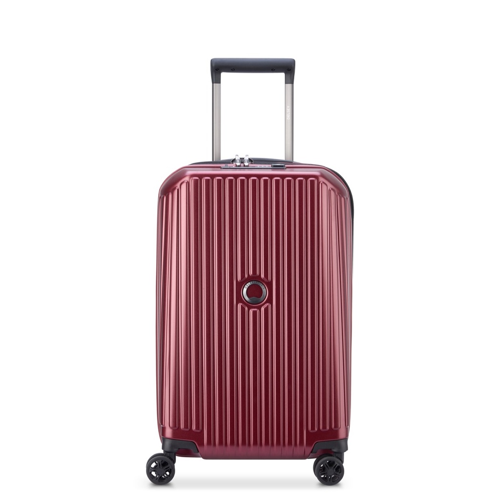 Maleta Delsey SECURITIME ZIP Expandible 4 Ruedas, 20'', Rojo