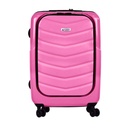 MALETA RÍGIDA PARA VIAJE DE 20" CON CANDADO TSA Y FÁCIL ACCESO PRINCIPAL COLOR ROSA