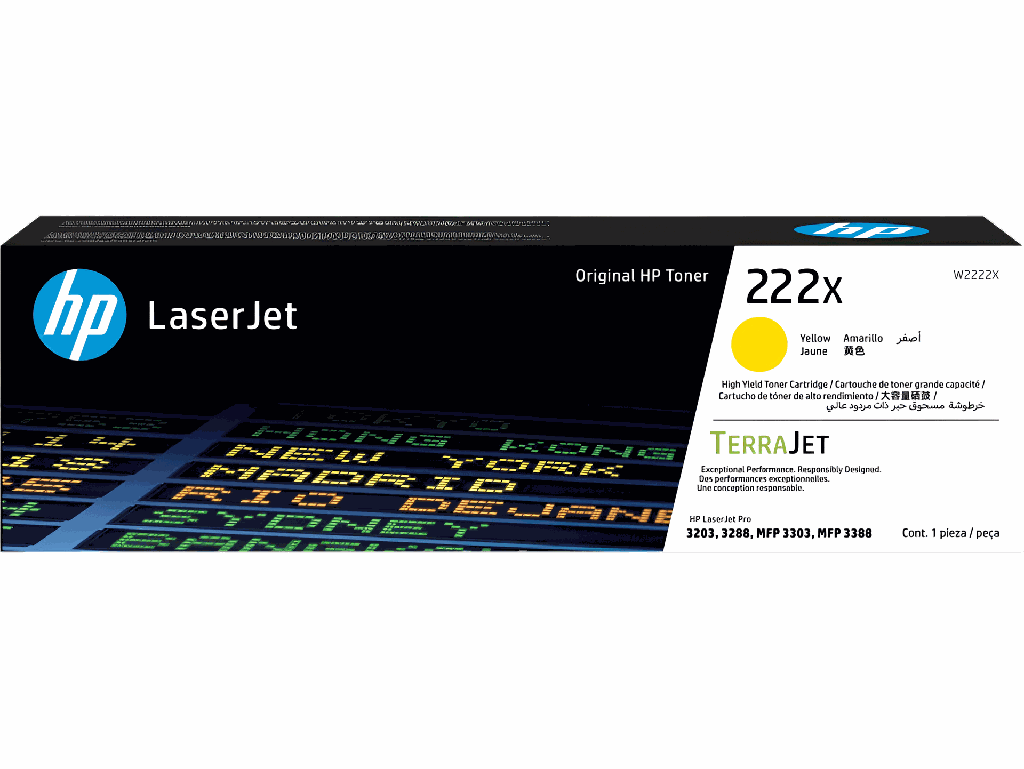 Cartucho de Tóner HP LaserJet 222X Alto Rendimiento Amarillo (copia)