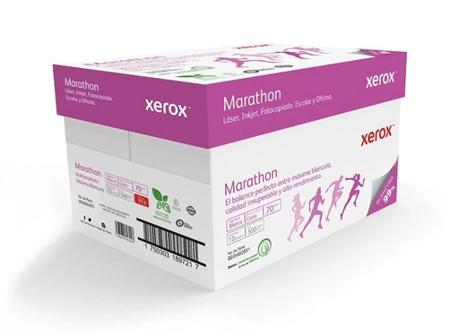 [3M2051 CAJA] PAPEL BOND BLANCO T/CARTA MARATHON  70G/M2 99% DE BLANCURA CAJA CON 10 PAQUETESDE 500 HOJAS 8.5X11" (216X279MM)