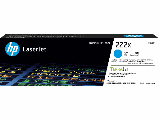 [W2221X] Cartucho de Tóner HP LaserJet 222X Alto Rendimiento Cian (copia)