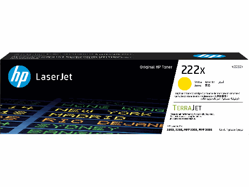 [W2222X] Cartucho de Tóner HP LaserJet 222X Alto Rendimiento Amarillo (copia)